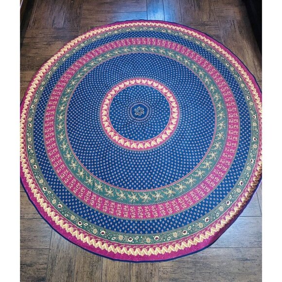 Boho Chic Mandala Indian Cotton Round Tablecloth - Picture 7 of 7